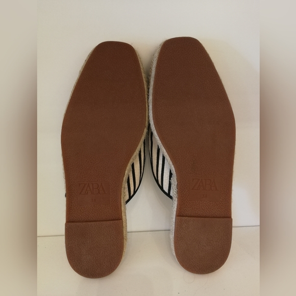 New Zara espadrilles flat sandals , size 38 - Picture 2 of 4